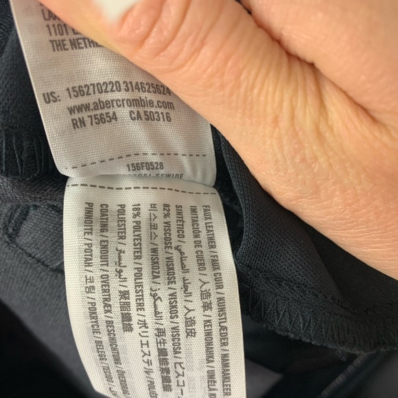 Abercrombie & Fitch Pants Size 10 30 Black Vegan Leather Goth Dark Fairy Vamp - Picture 10 of 10